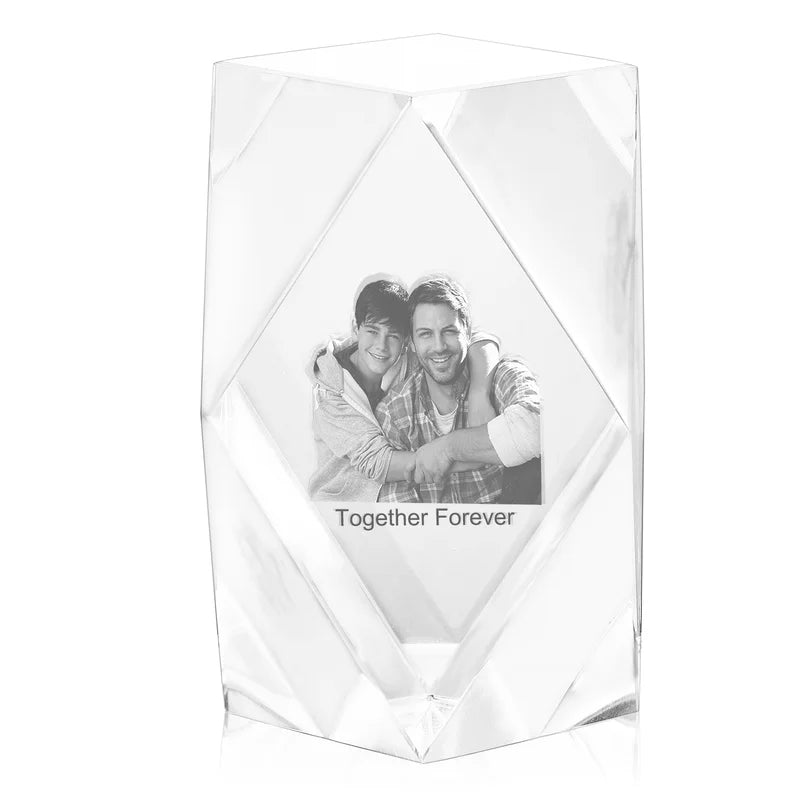 Personalised 3D Crystal Photo - 3D Glass Pictures Crystal - Photo Gift for Christmas, Valentine's Day, Anniversary, Birthday, Mother's Day