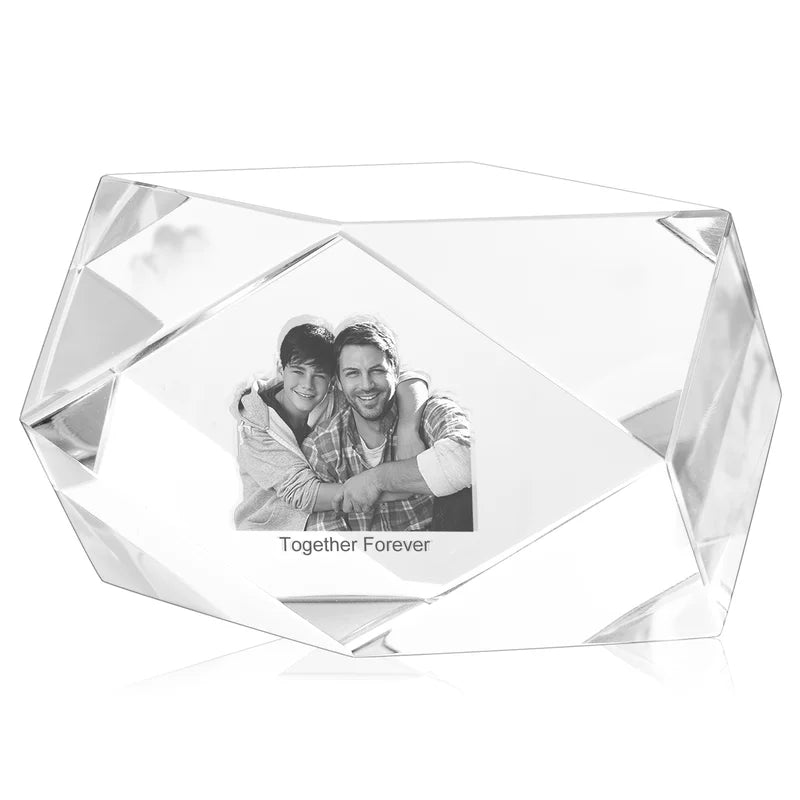 Personalised 3D Crystal Photo - 3D Glass Pictures Crystal - Photo Gift for Christmas, Valentine's Day, Anniversary, Birthday, Mother's Day