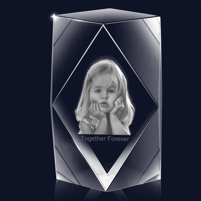 Personalised 3D Crystal Photo - 3D Glass Pictures Crystal - Photo Gift for Christmas, Valentine's Day, Anniversary, Birthday, Mother's Day