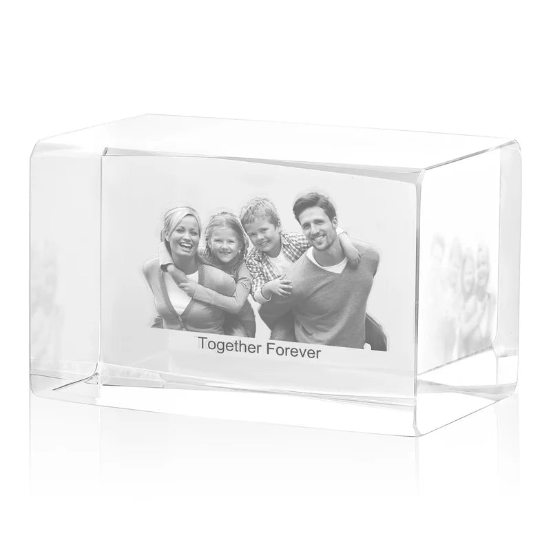 3D Crystal Photo - 3D Glass Pictures Crystal - Gift for Christmas, Valentine's, Anniversary, Birthday, Mother's Day