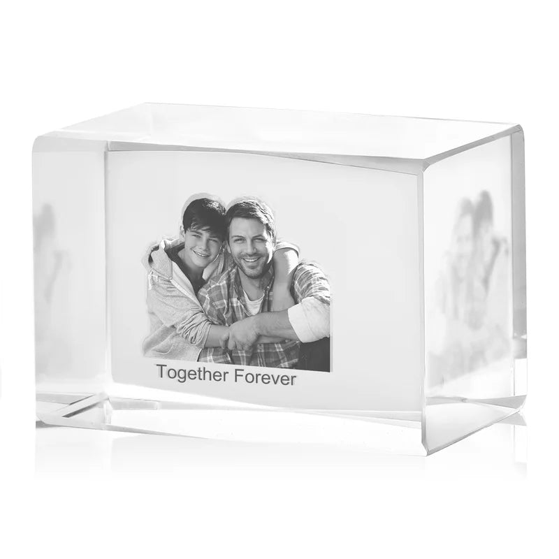 3D Crystal Photo - 3D Glass Pictures Crystal - Gift for Christmas, Valentine's, Anniversary, Birthday, Mother's Day