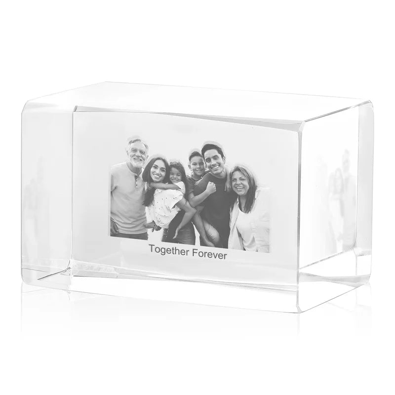 3D Crystal Photo - 3D Glass Pictures Crystal - Gift for Christmas, Valentine's, Anniversary, Birthday, Mother's Day