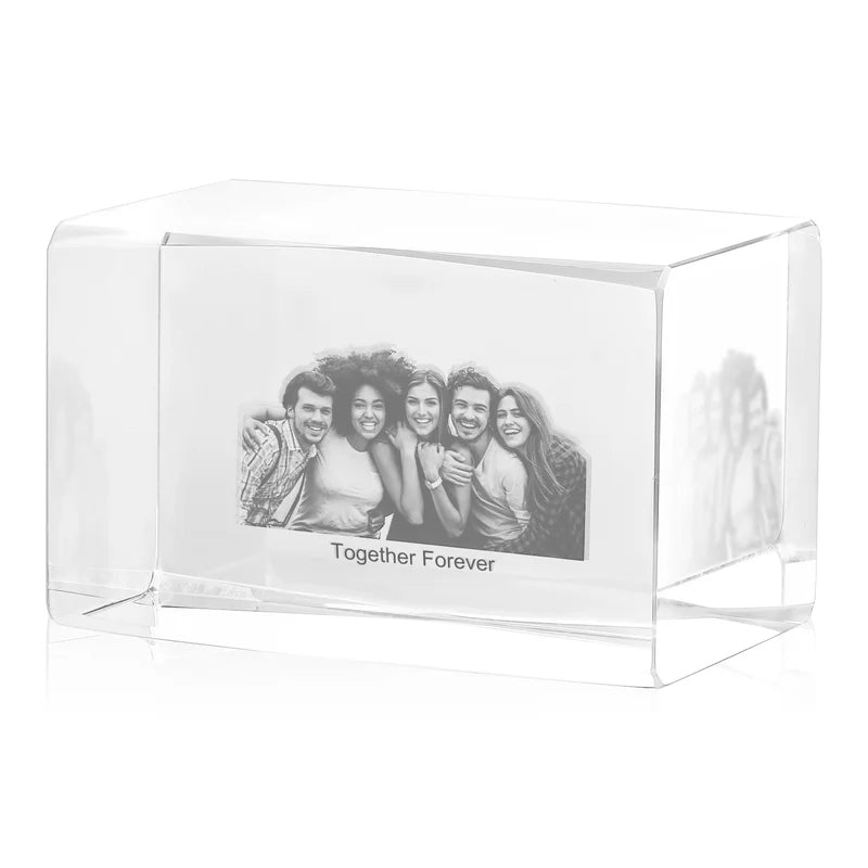 3D Crystal Photo - 3D Glass Pictures Crystal - Gift for Christmas, Valentine's, Anniversary, Birthday, Mother's Day