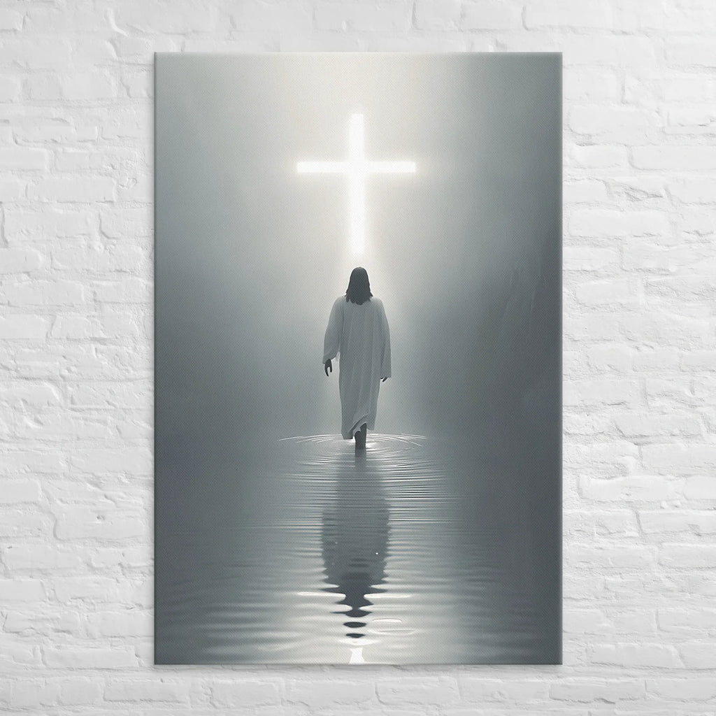 Inspirational Christian Art - Faith-Based Home Decor with Cross - Jesus Portrait Prints - Inspirational Christian Decor - Jesus Portrait Prints - Inspirational Christian Decor