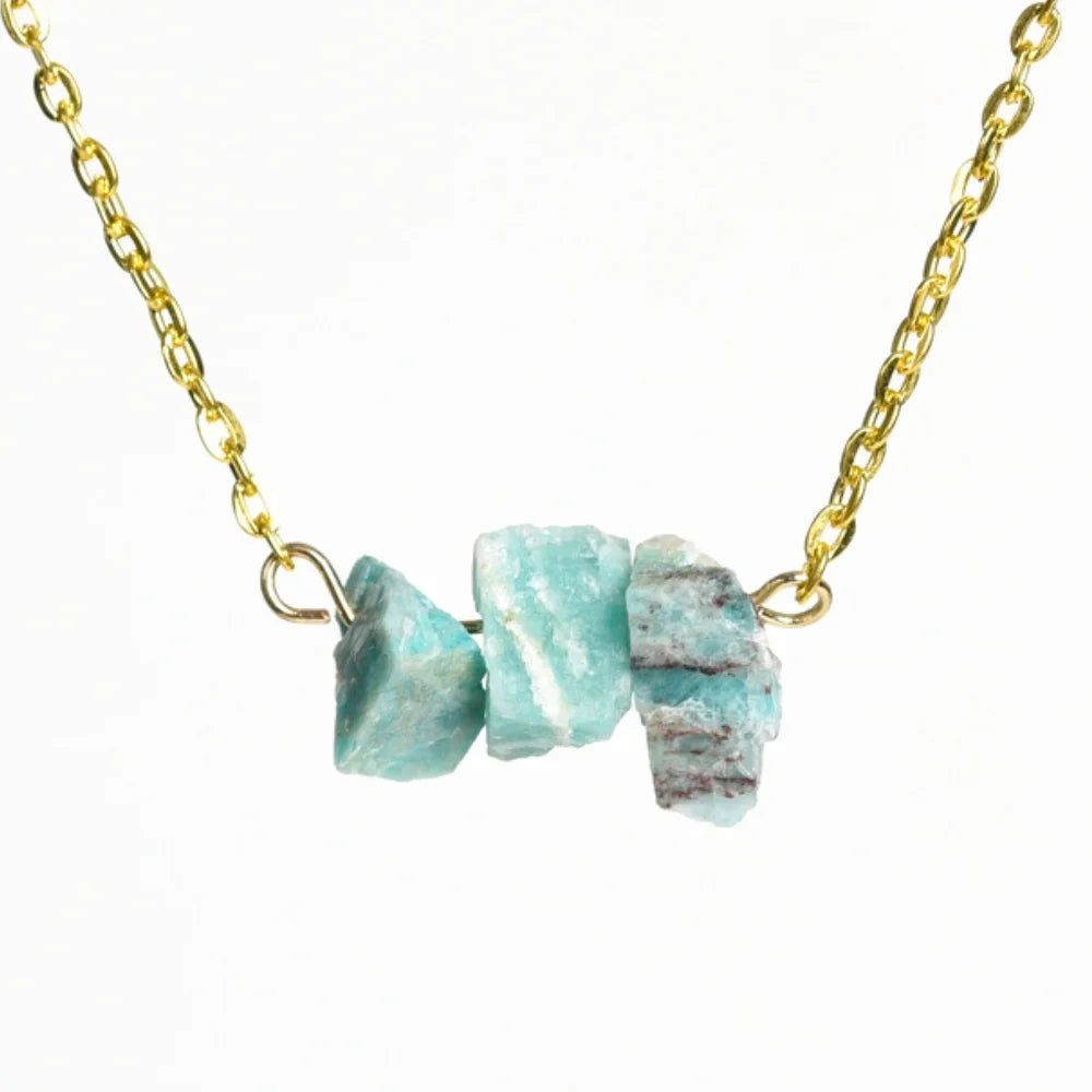 Amazonite Raw Crystal Necklace