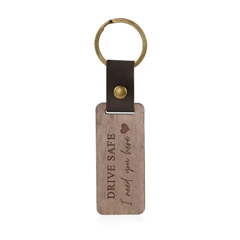 Black Walnut Engraved Keyring - Personalised Name Keyring - Men's Personalised Keyring - Engraved Gift for Him - Father's Day Gifts