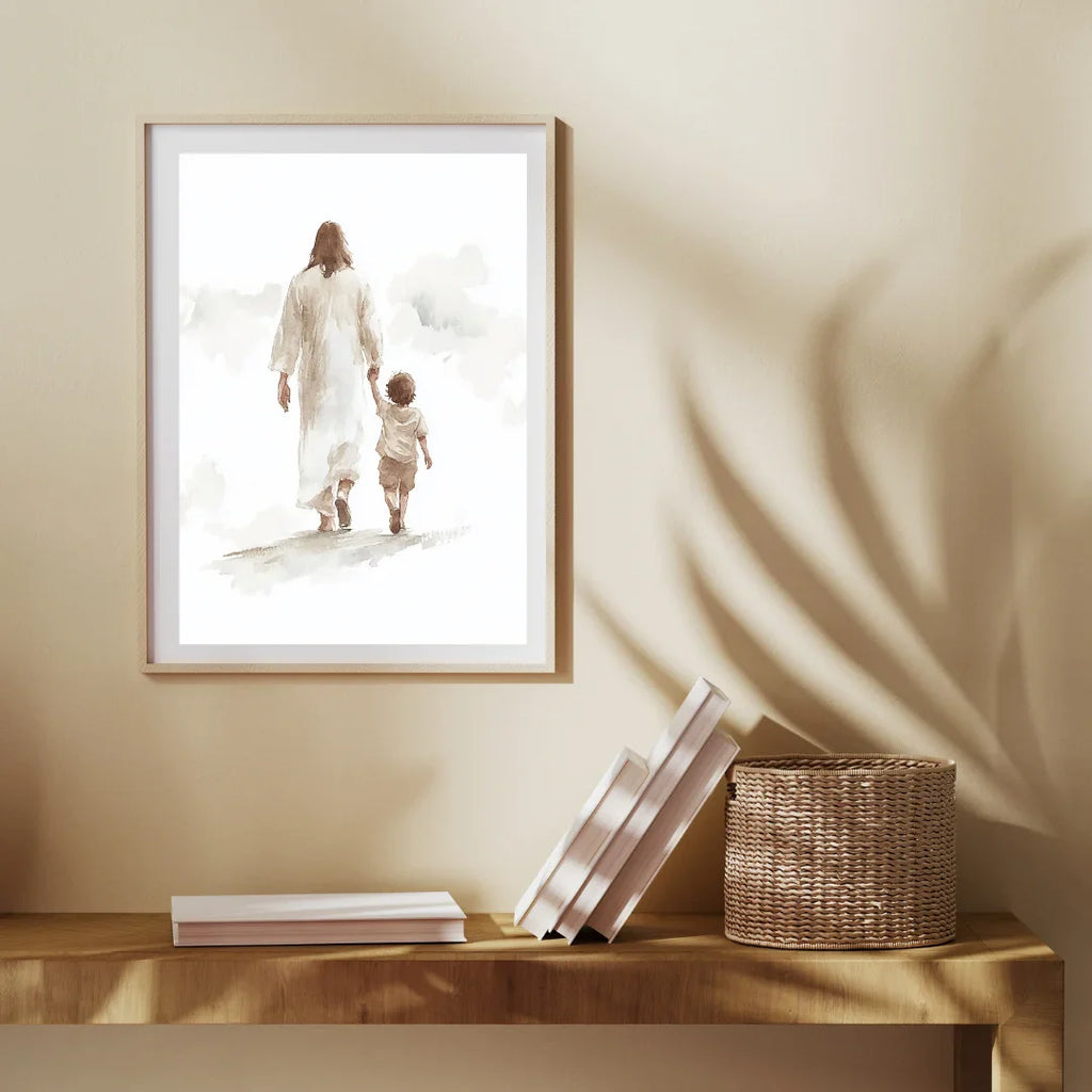 Christ with Child, Jesus Portrait, Jesus Painting, Jesus Print, Jesus Art, Jesus Wall Art, Jesus Faceless, Jesus Watercolor, Home Decor (Downloadable)