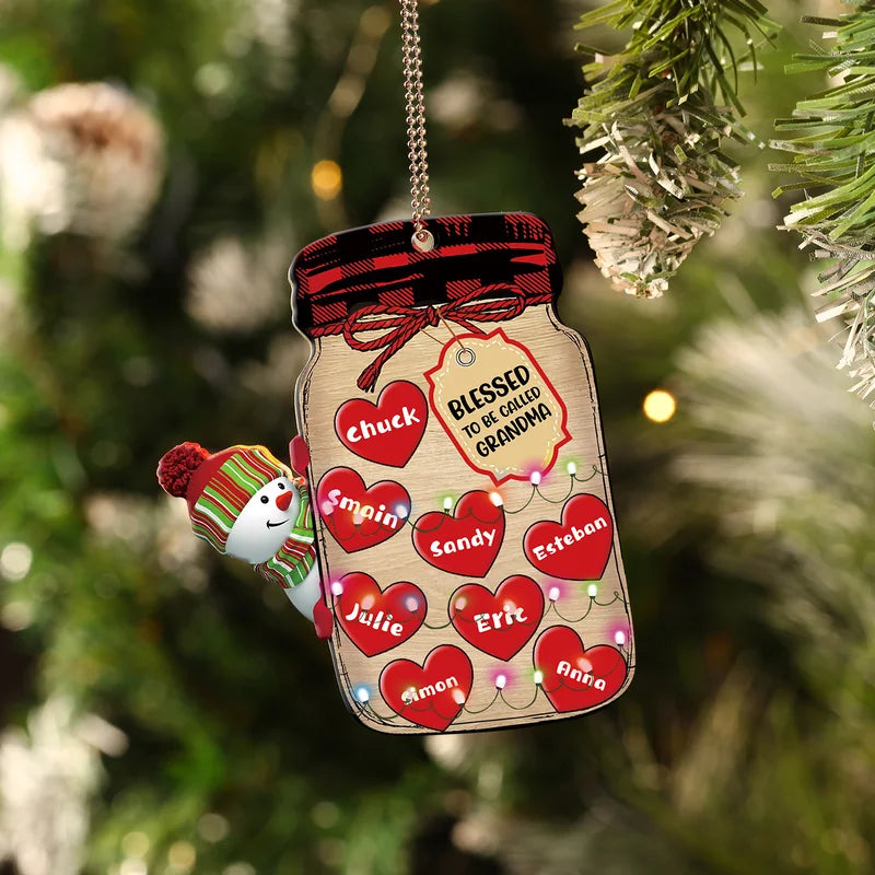 Christmas Personalised Bauble - Personalised Christmas Decorations with 2 to 8 Names of Family Members