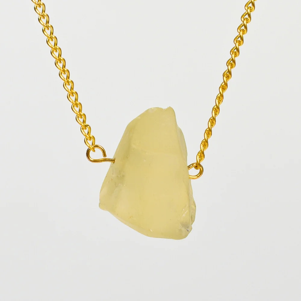 citrine healing crystal necklace