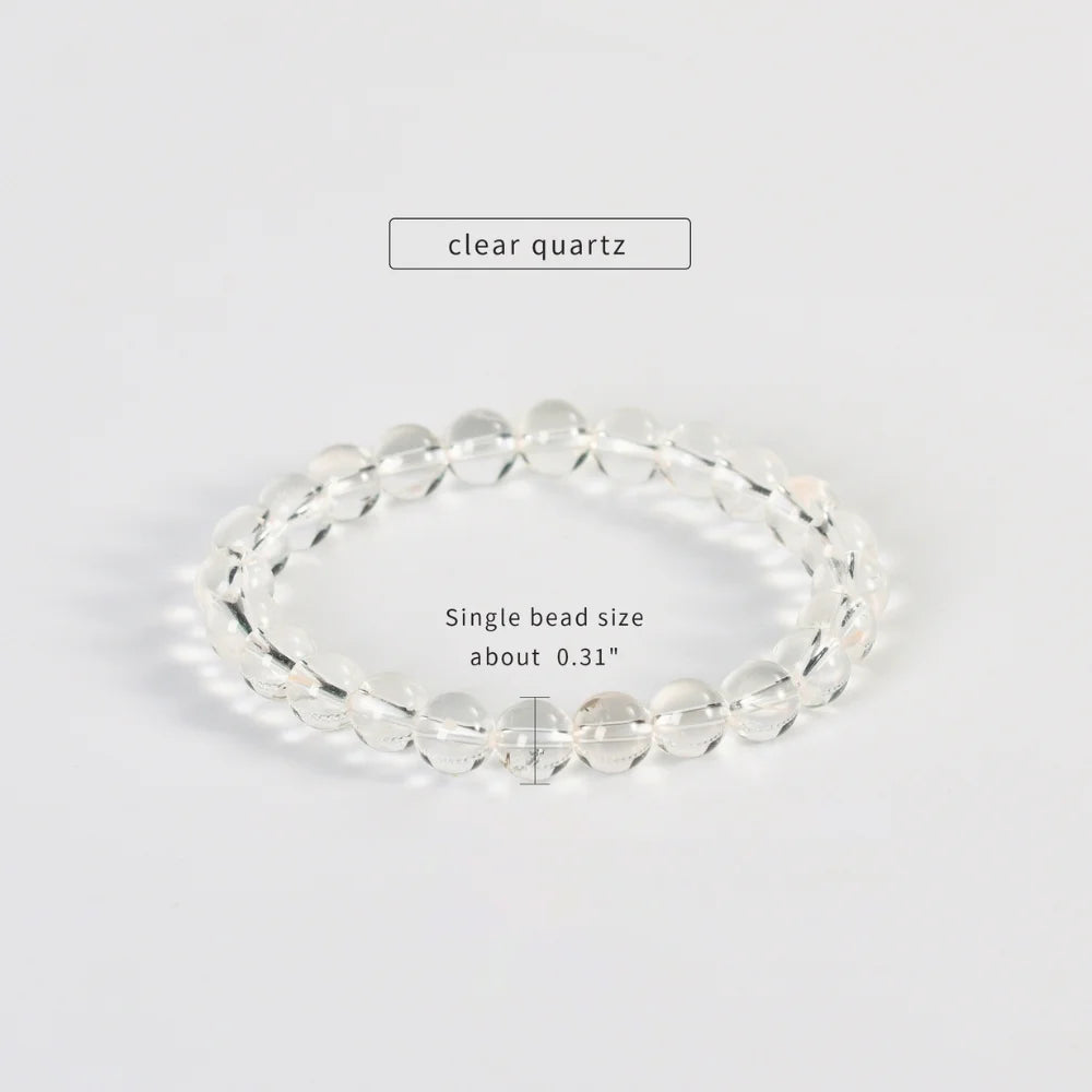 Clear Quartz Healing Crystal Bracelet 8mm