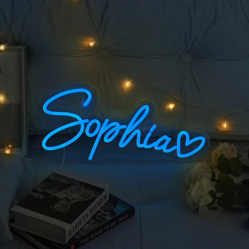 Custom Neon Name Sign - Personalised Blue Neon Letters Light