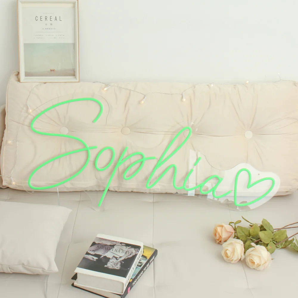 Custom Neon Name Sign - Personalised Green Neon Letters Light