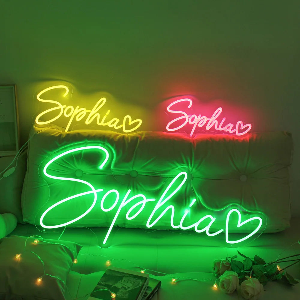 Custom Neon Name Sign - Personalised Green Neon Letters Light