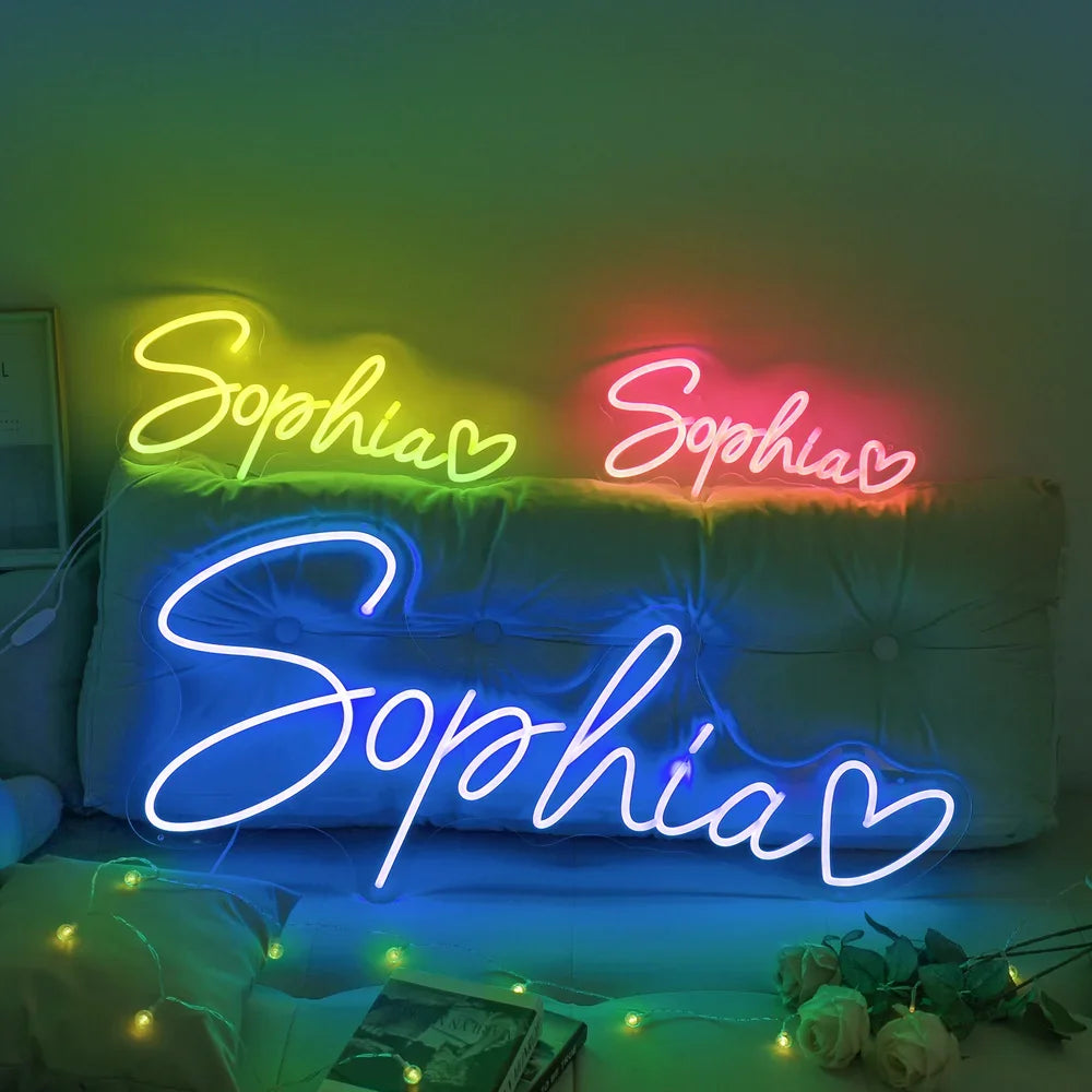 Custom Neon Name Sign - Personalised Pink Neon Letters Light