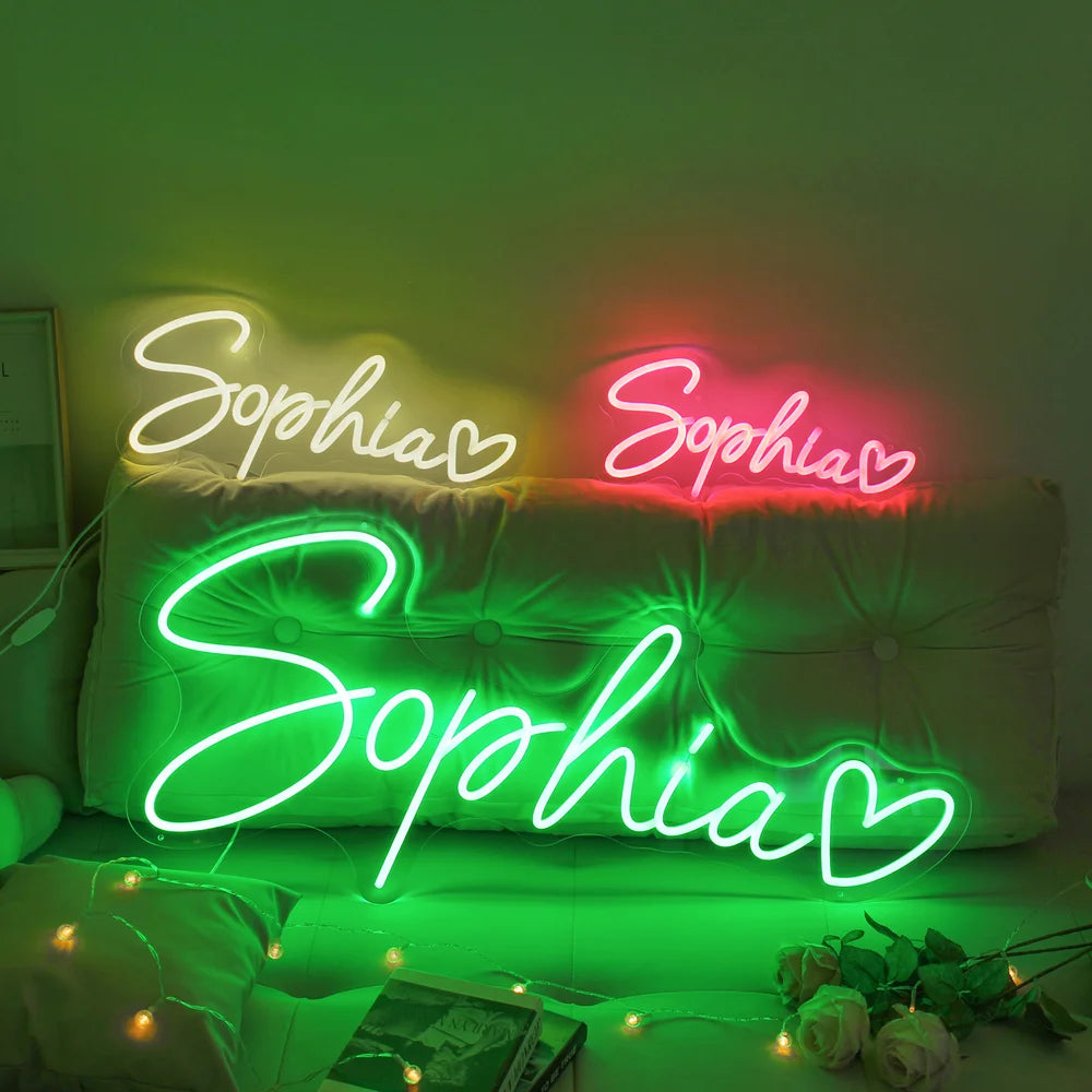 Custom Neon Name Sign - Personalised White Neon Letters Light