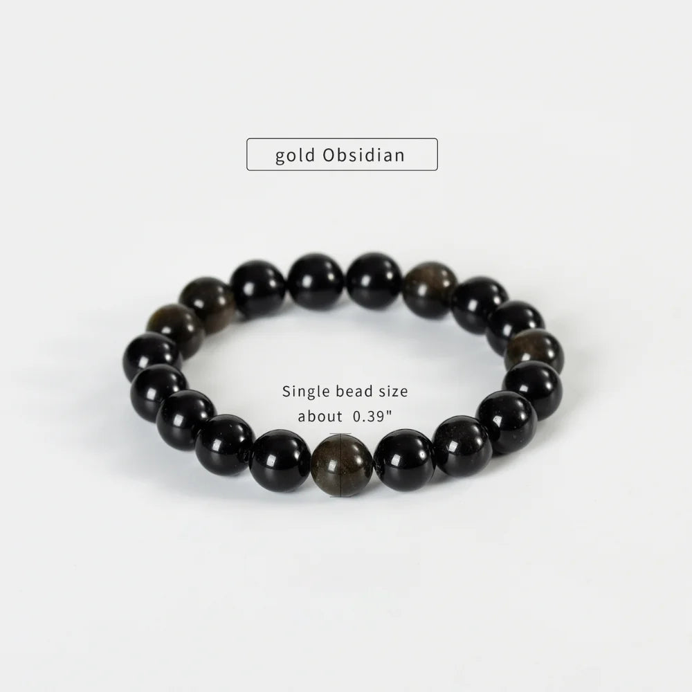 Golden Obsidian Healing Crystal Bracelet 8mm
