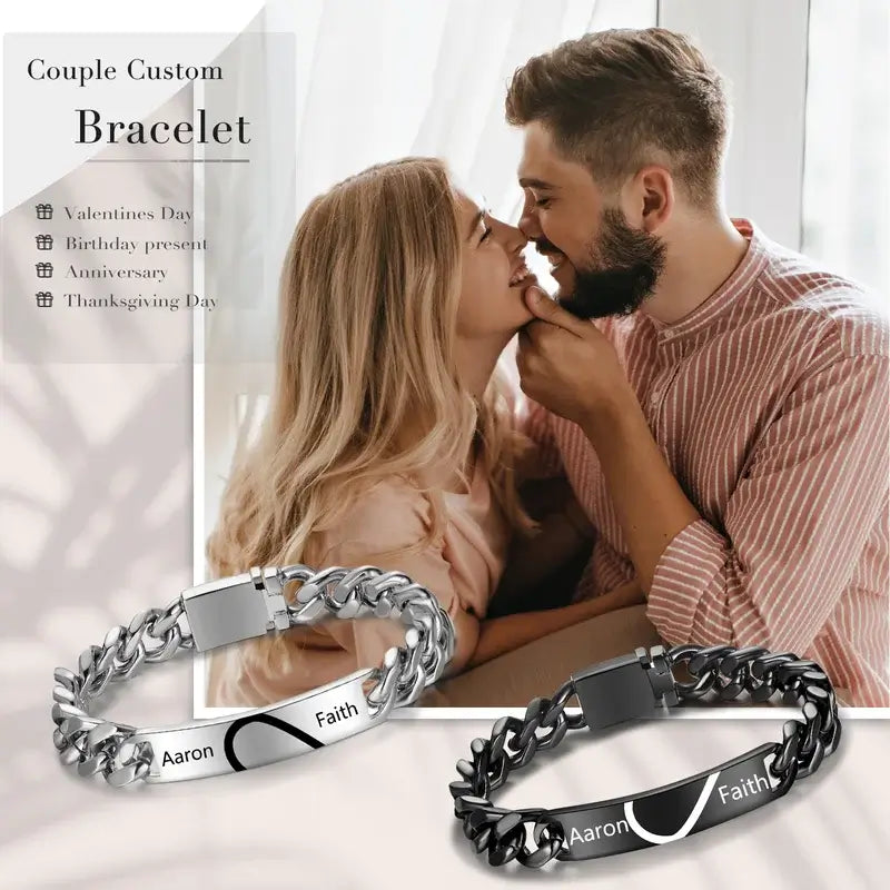 Karrington Couple Combo Sets | Couple Bracelets | Men Women Bracelets |  Heart Lockets For Him