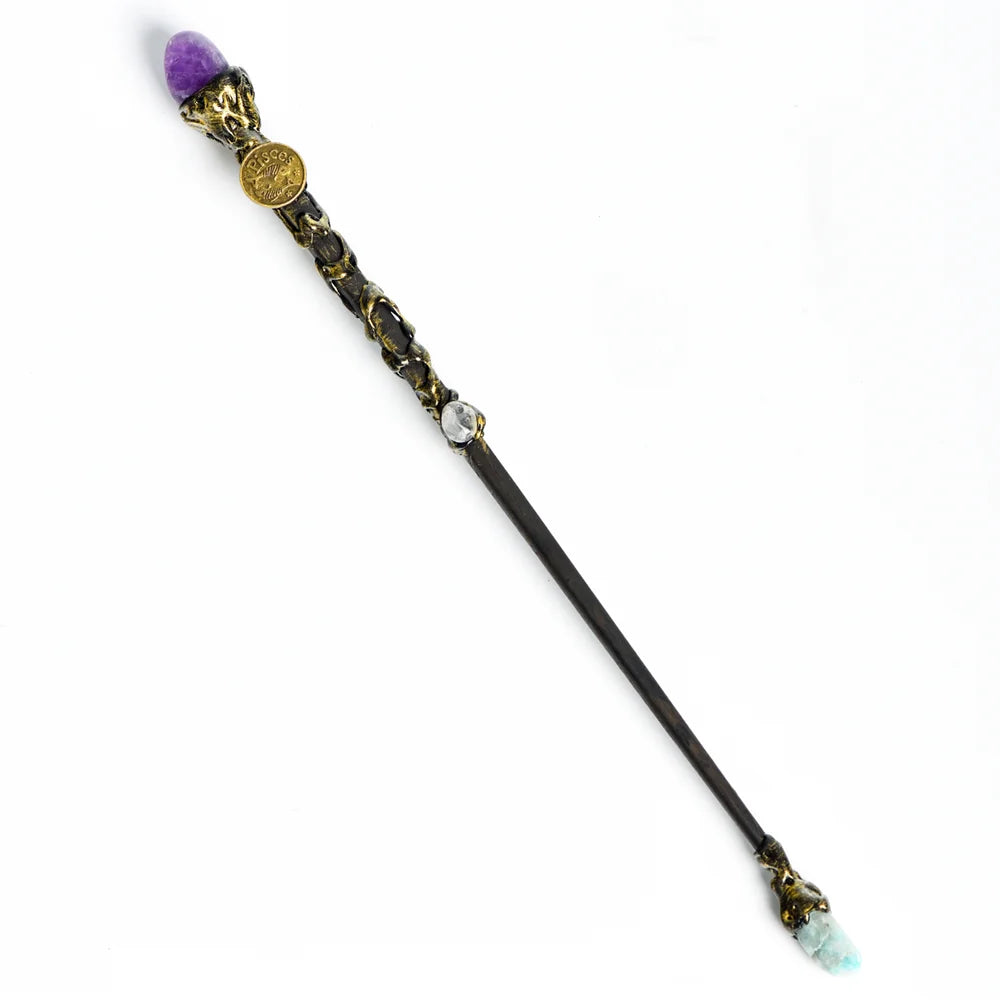 Healing Crystal Magic Wands with Zodiac Birthstones