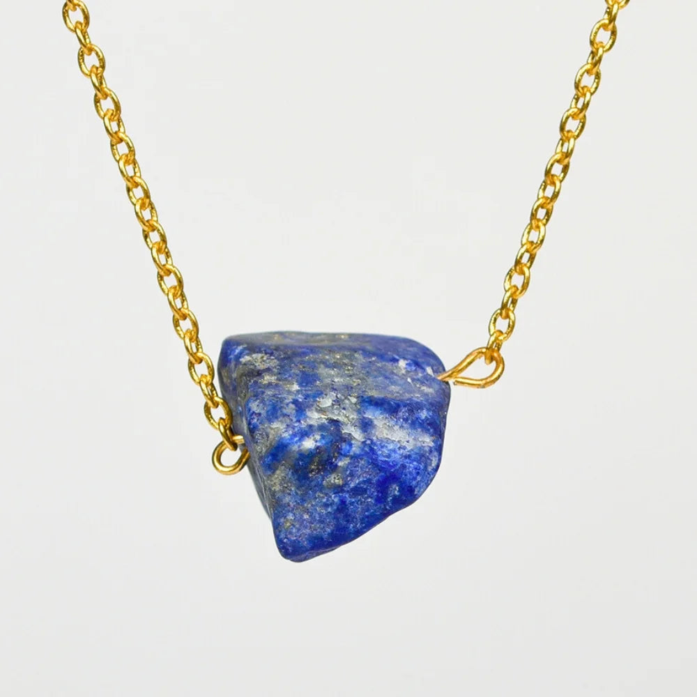 lapis lazuli healing crystal necklace