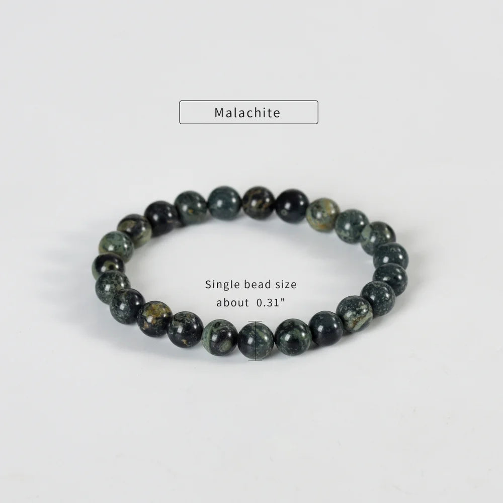 Malachite Healing Crystal Bracelet 8mm - Transformation & Inner Wisdom