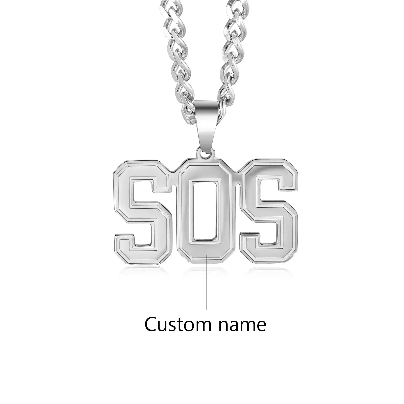 Mens personalized sales name necklace