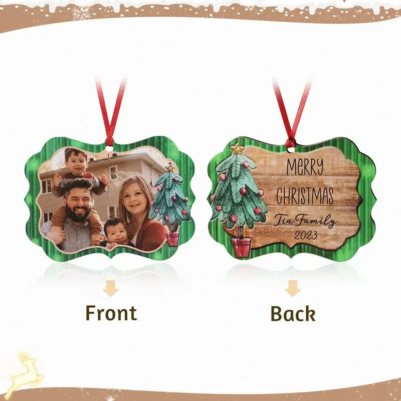 Personalised Christmas Ornament with Photo and Text