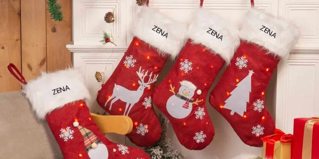 Personalised Christmas Stockings - Initial & Name Xmas Stockings