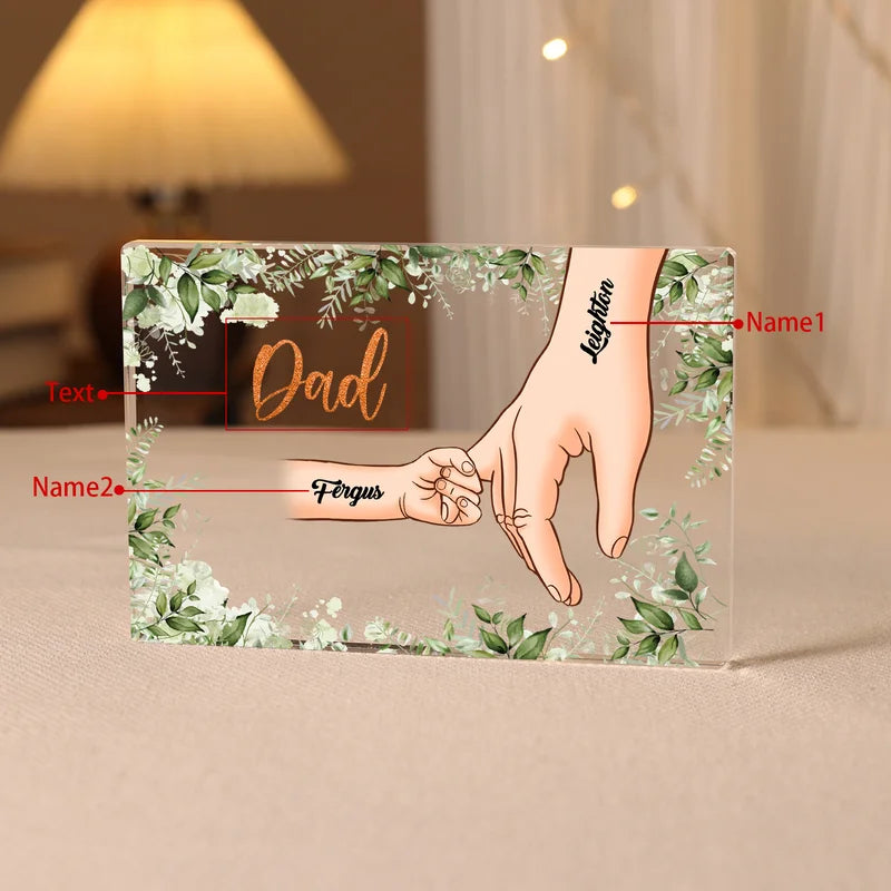 Personalised Gift for Mum & Dad, Mother's Day & Father's Day Gifts from Daughter or Son, Christmas Gifts, Birthday Gifts, Anniversary Gifts for Her and Him, Bedroom, Living Room, Bedside Acrylic Decoration