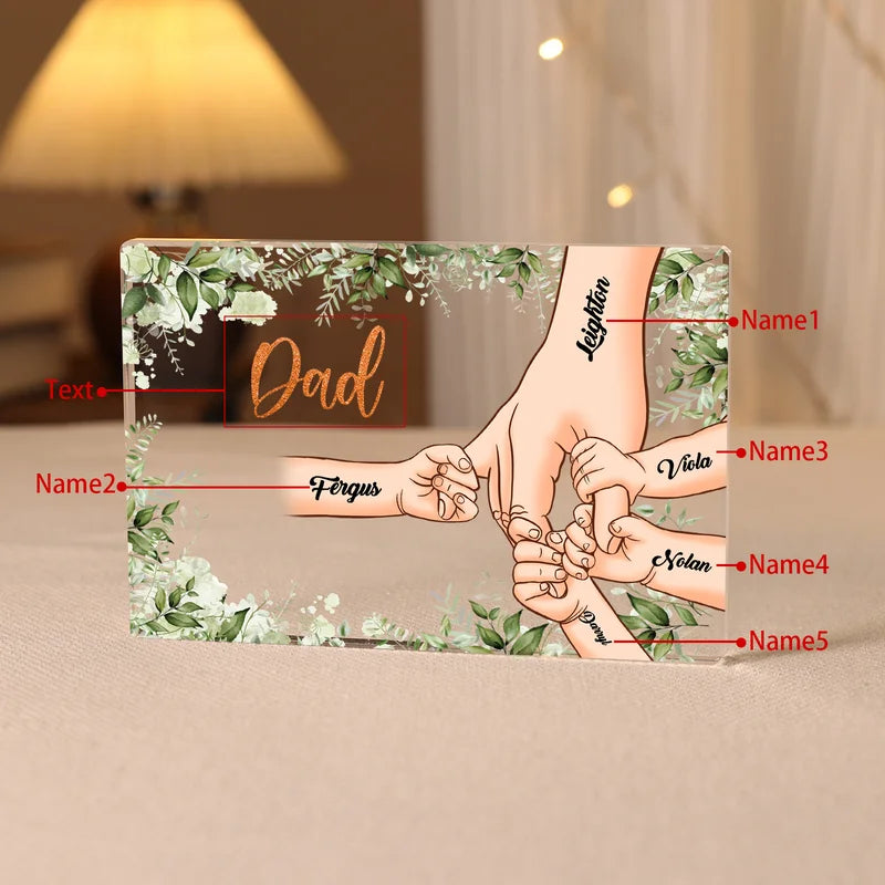 Personalised Gift for Mum & Dad, Mother's Day & Father's Day Gifts from Daughter or Son, Christmas Gifts, Birthday Gifts, Anniversary Gifts for Her and Him, Bedroom, Living Room, Bedside Acrylic Decoration