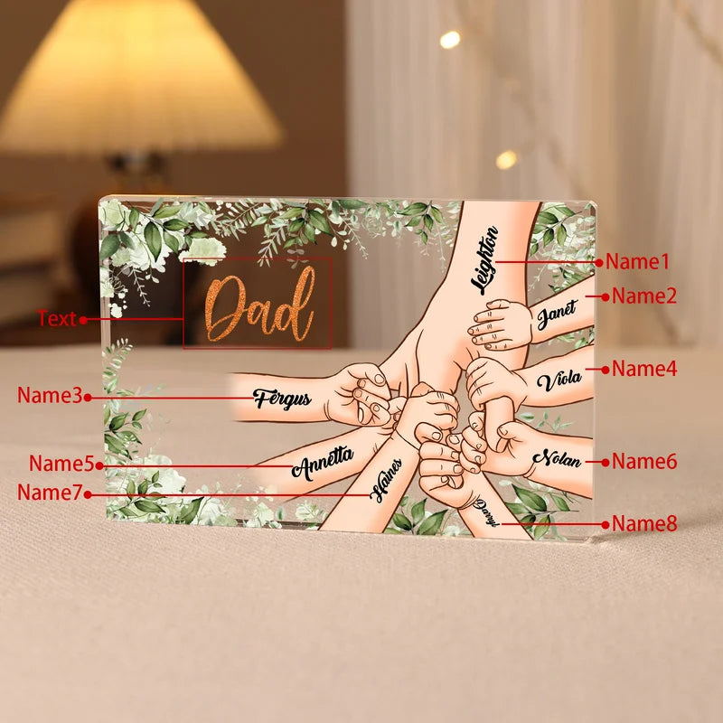 Personalised Gift for Mum & Dad, Mother's Day & Father's Day Gifts from Daughter or Son, Christmas Gifts, Birthday Gifts, Anniversary Gifts for Her and Him, Bedroom, Living Room, Bedside Acrylic Decoration