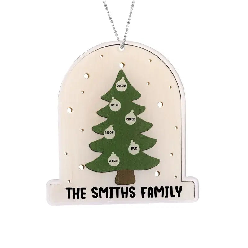 Personalised Christmas Tree Ornament with 2-6 Names