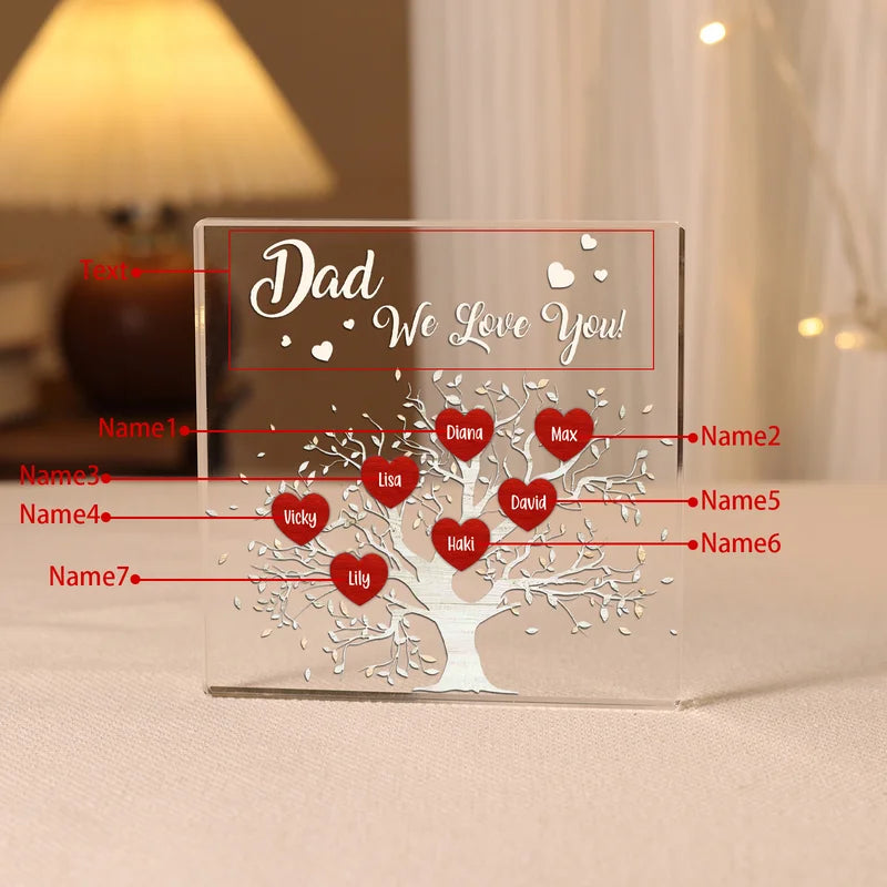 Personalised Mum & Dad Gifts, Mother's Day & Father's Day Gifts from Daughter or Son, Christmas Gifts, Birthday Gifts, Anniversary Couples Gifts for Her and Him, Bookshelf Bedside Room Acrylic Decoration