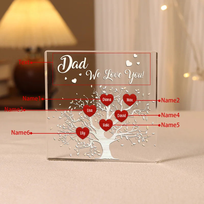 Personalised Mum & Dad Gifts, Mother's Day & Father's Day Gifts from Daughter or Son, Christmas Gifts, Birthday Gifts, Anniversary Couples Gifts for Her and Him, Bookshelf Bedside Room Acrylic Decoration