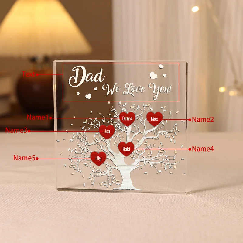 Personalised Mum & Dad Gifts, Mother's Day & Father's Day Gifts from Daughter or Son, Christmas Gifts, Birthday Gifts, Anniversary Couples Gifts for Her and Him, Bookshelf Bedside Room Acrylic Decoration