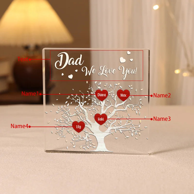 Personalised Mum & Dad Gifts, Mother's Day & Father's Day Gifts from Daughter or Son, Christmas Gifts, Birthday Gifts, Anniversary Couples Gifts for Her and Him, Bookshelf Bedside Room Acrylic Decoration