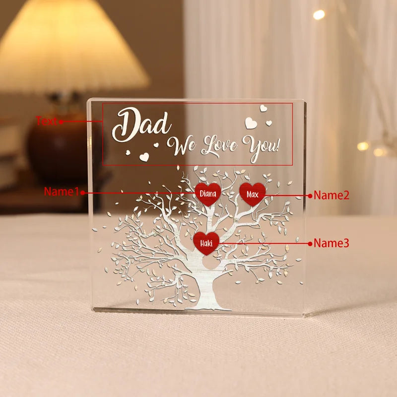 Personalised Mum & Dad Gifts, Mother's Day & Father's Day Gifts from Daughter or Son, Christmas Gifts, Birthday Gifts, Anniversary Couples Gifts for Her and Him, Bookshelf Bedside Room Acrylic Decoration