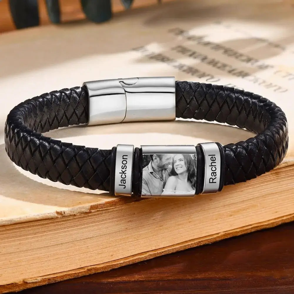 Fathers Day Gift, Wrap Bracelet, Mens Leather Bracelet, Jasper Bead Bracelet, Personalised Mens Bracelet, buying Leather and Bead Bracelet, Mens Na