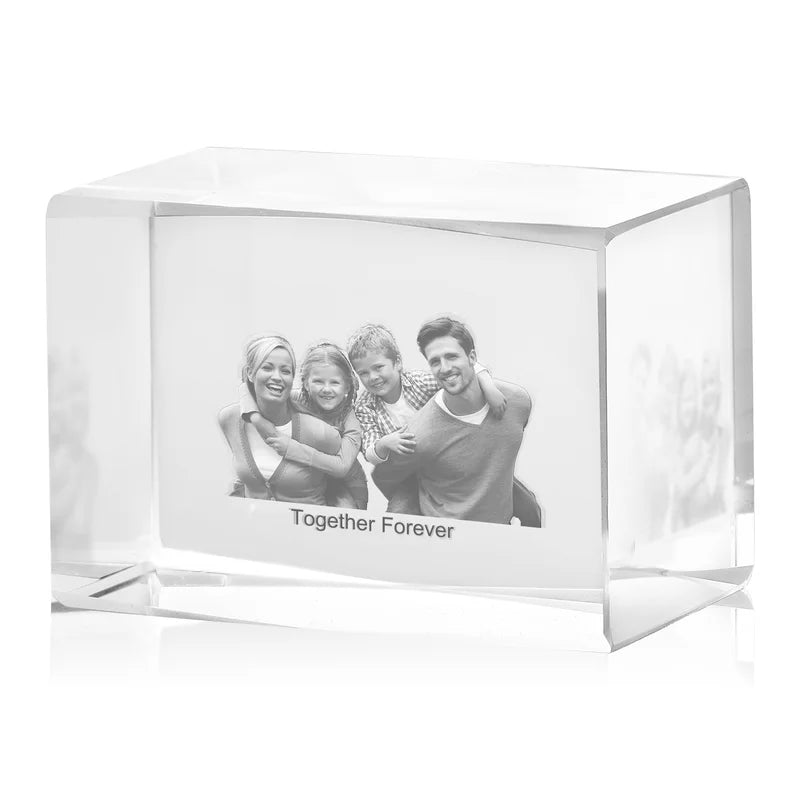 Personalised 3D Crystal Photo Gift - 3D Glass Pictures Crystal - Photo Gift for Christmas, Valentine's Day, Anniversary, Birthday, Mother's Day