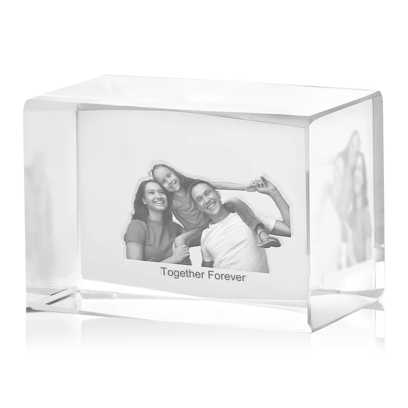 Personalised 3D Crystal Photo Gift - 3D Glass Pictures Crystal - Photo Gift for Christmas, Valentine's Day, Anniversary, Birthday, Mother's Day