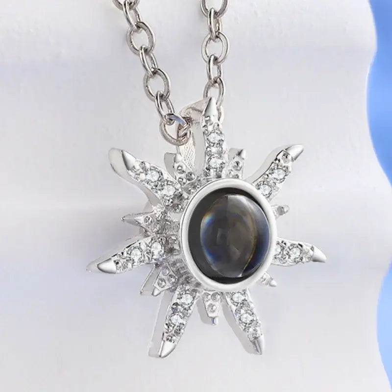 Necklace with projection on sale picture inside