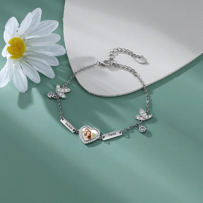 Charm Bracelet With Heart Shape Pendant Flower Etc - Temu Ireland