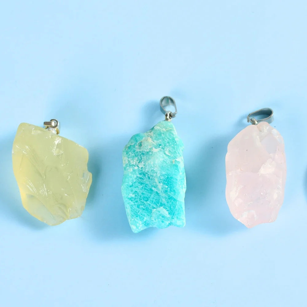 raw crystal necklace