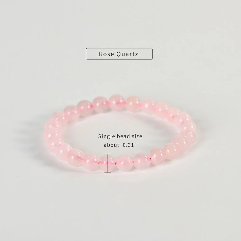 Rose Quartz Healing Crystal Bracelet 8mm