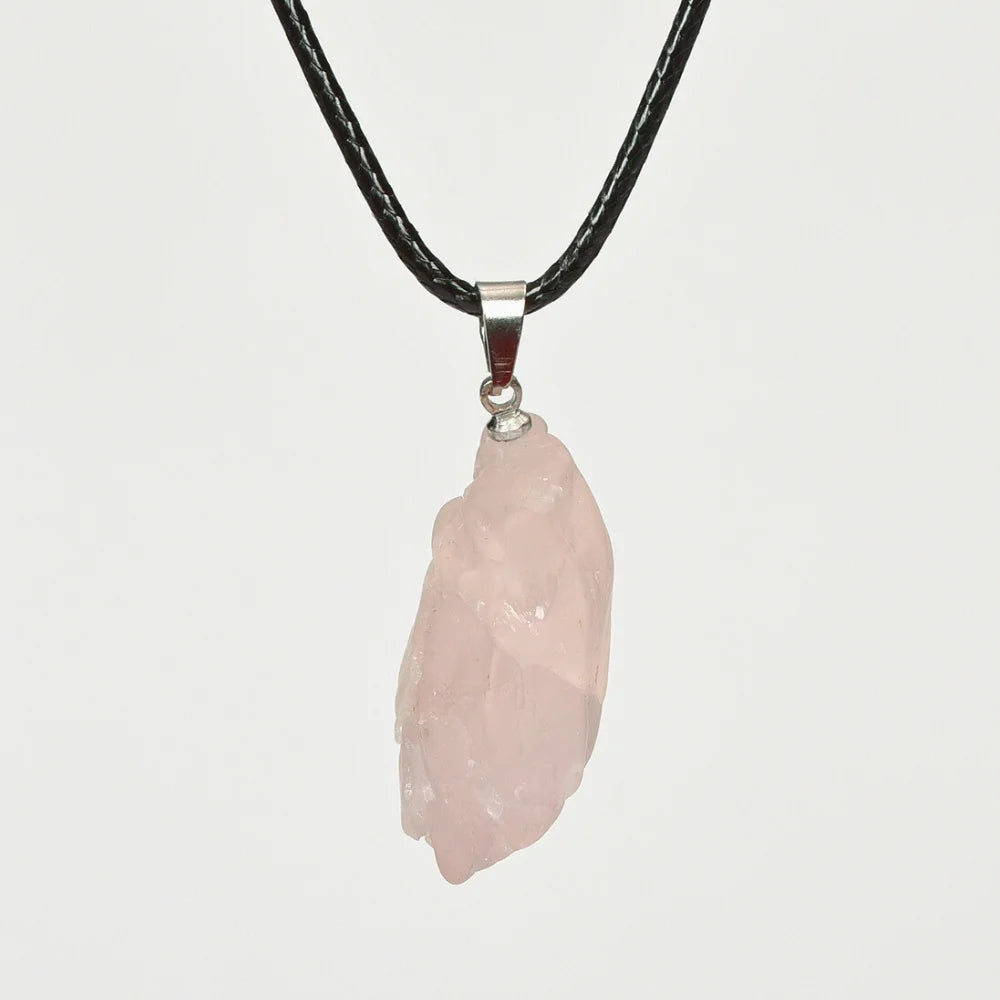 raw crystal necklace