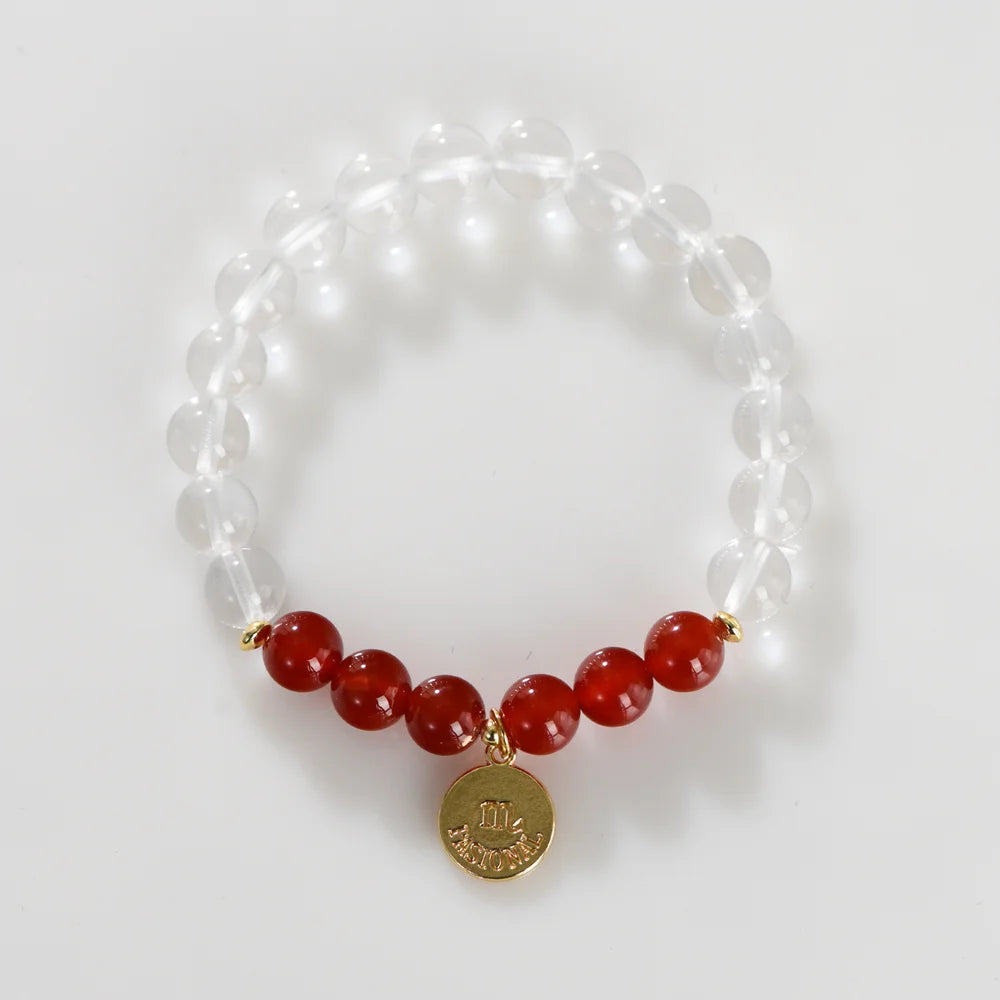 Zodiac Birthstone Bracelet - Healing Crystal Bracelet with Zodiac Charm