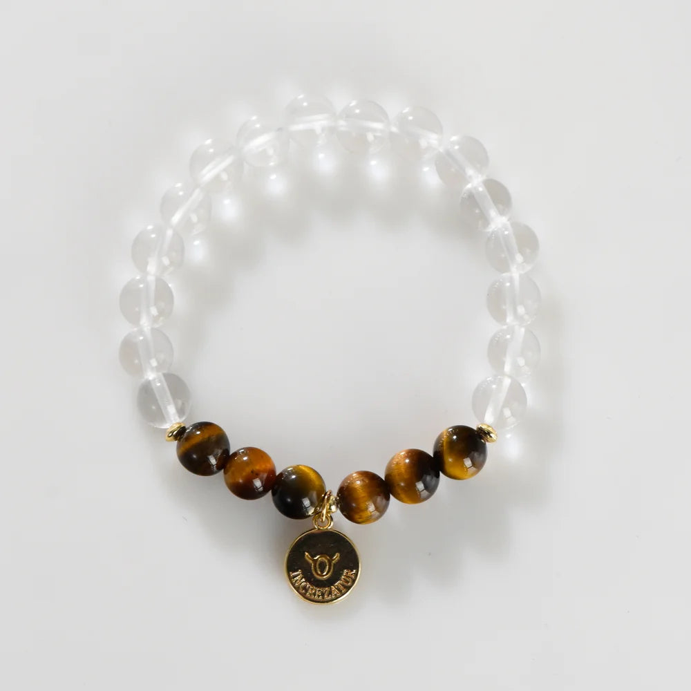 Zodiac Birthstone Bracelet - Healing Crystal Bracelet with Zodiac Charm