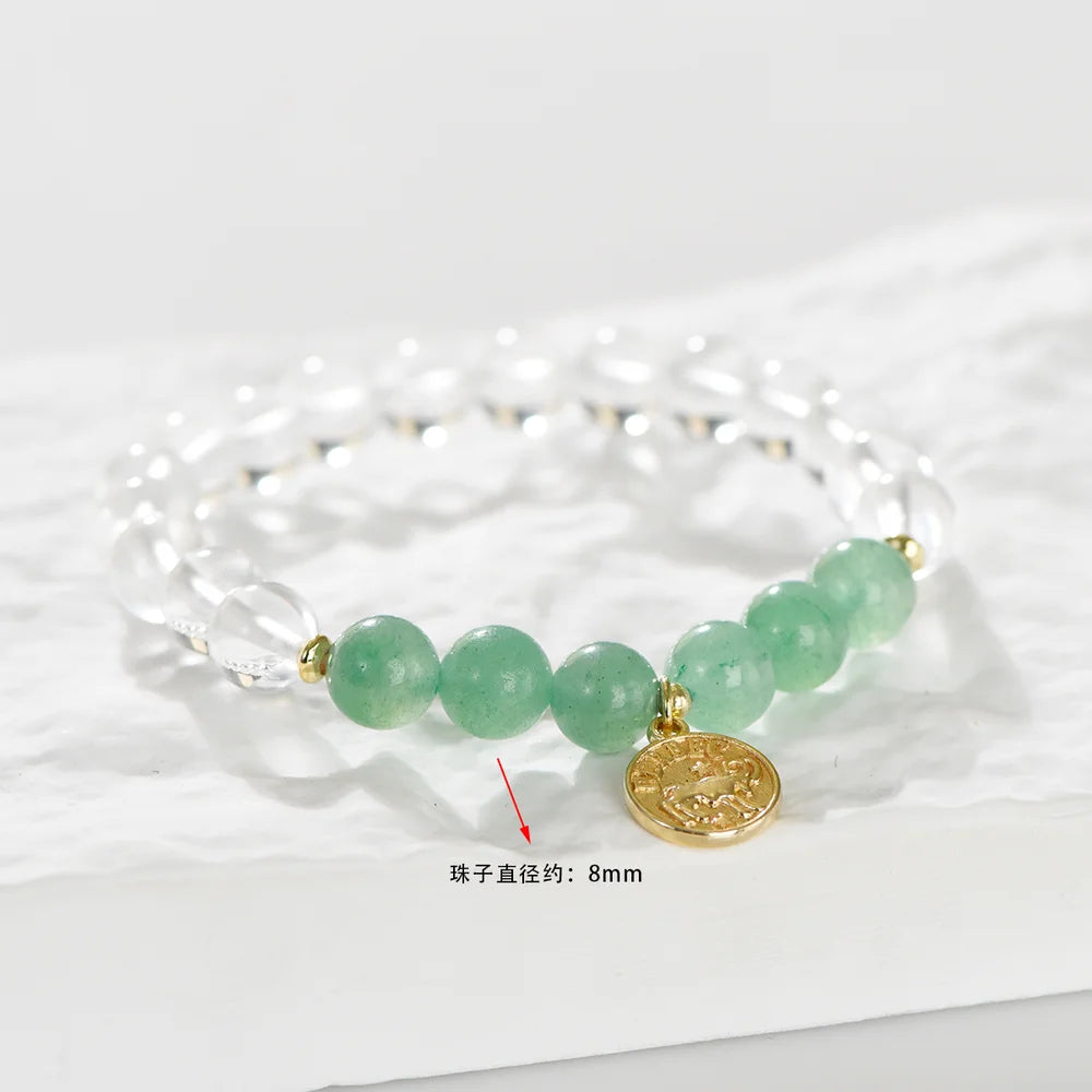 Zodiac Birthstone Bracelet - Healing Crystal Bracelet with Zodiac Charm