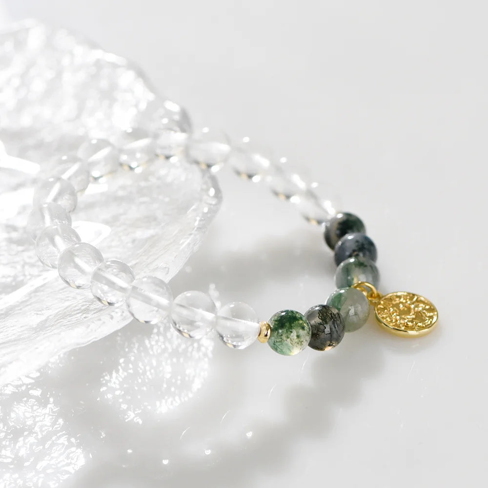 Zodiac Birthstone Bracelet - Healing Crystal Bracelet with Zodiac Charm