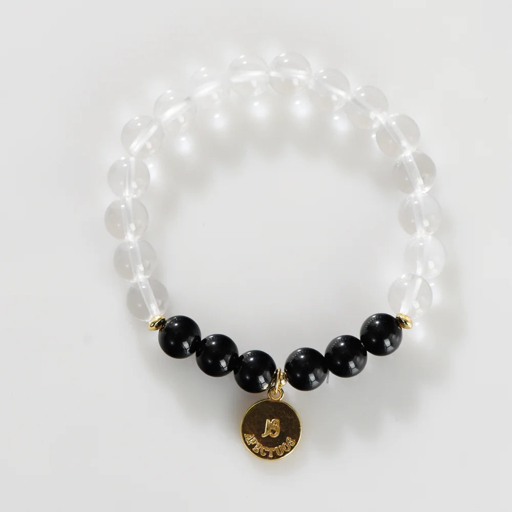 Zodiac Birthstone Bracelet - Healing Crystal Bracelet with Zodiac Charm