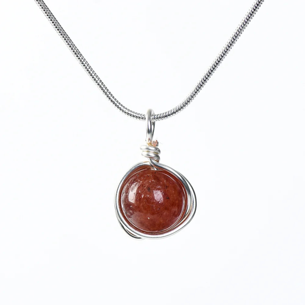 Zodiac Birthstone Healing Crystal Necklace